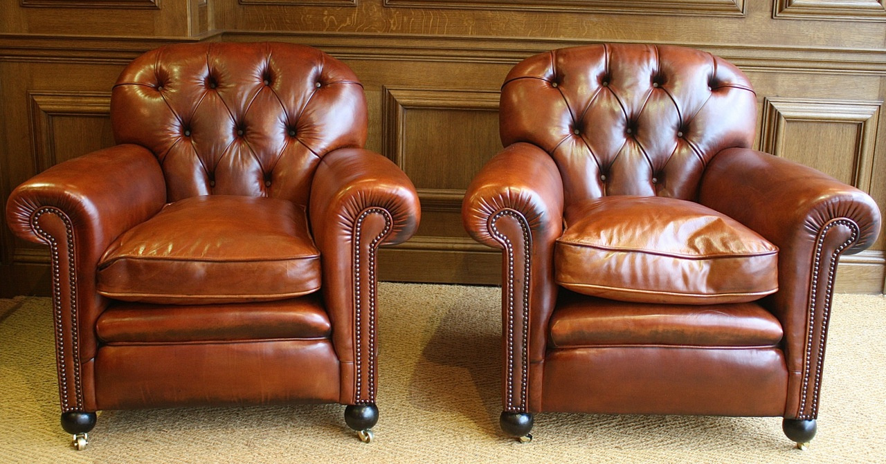 Leather Chairs of Bath Chelsea Design Quarter Leather Club Chairs